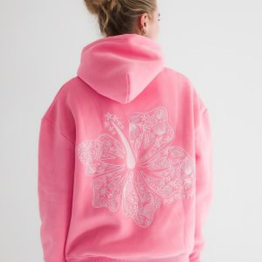 The Pink Palm Puff Hoodie Is Becoming Everyone's Favorite Fashion Staple Today