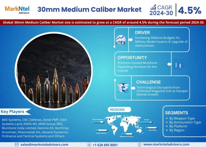 30mm Medium Caliber Market Demand, Drivers and Opportunities 2024-2030