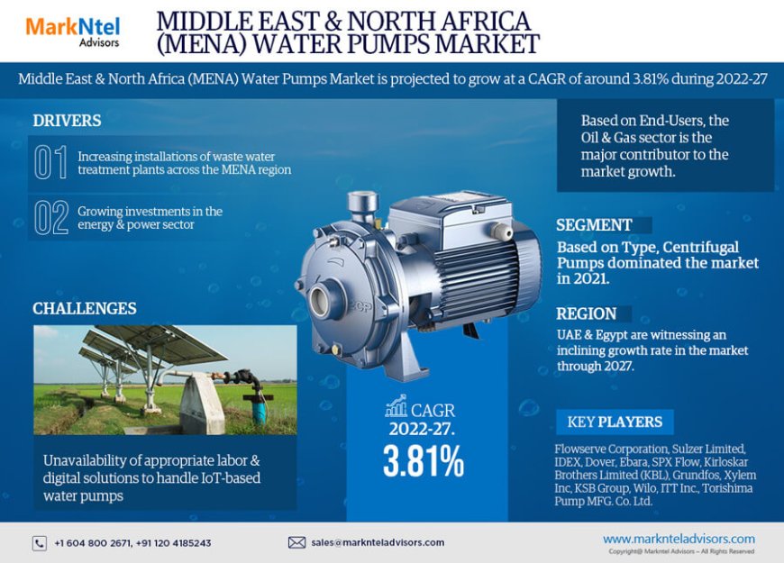 The Middle East & North Africa Water Pumps Market Value, Share & Growth Insight Forecast 2027