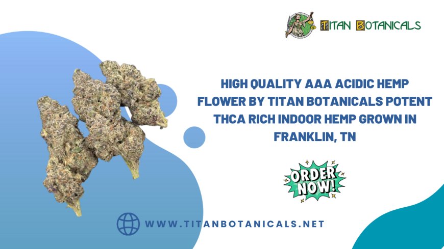 High Quality AAA Acidic Hemp Flower by Titan Botanicals