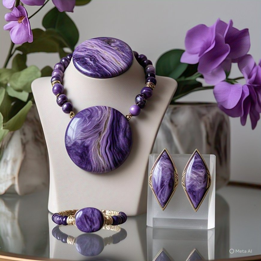 Why Charoite Is The Gemstone You’ll See In All Places This 12 Months