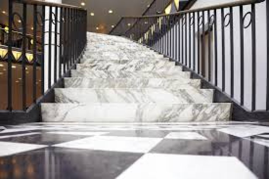 Elevate Your Home with a Black and White Marble Staircase